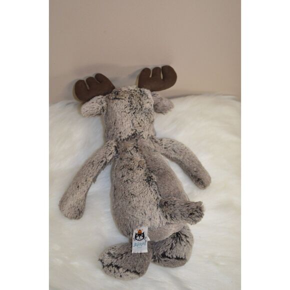 Jellycat Bashful Marty Moose Stuffed Animal Very Soft Brown Plush 12" Retired - Picture 2 of 8